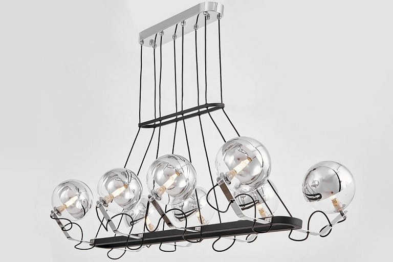 Подвесная люстра LUMINA DECO MARSEO LDP 9110-8-PR BK+CHR