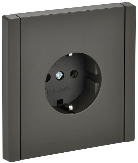 Розетка СП FORTE&PIANO FP316 16А с заземл. без защ. шторок винт. крепл. сер. IEK FP-R11-16-K03