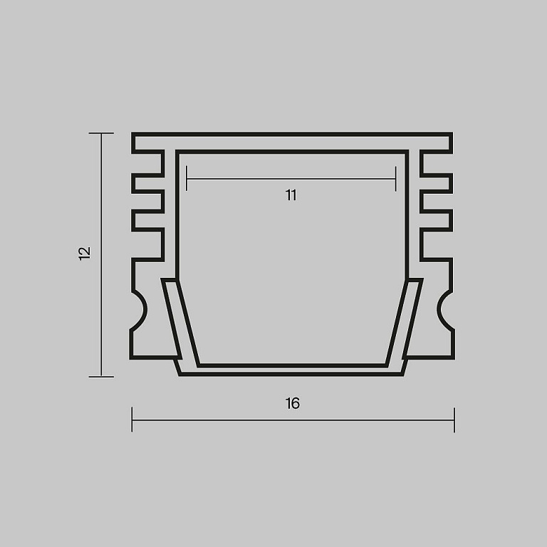 Короб накладной Maytoni Led Strip Накладной профиль 631006