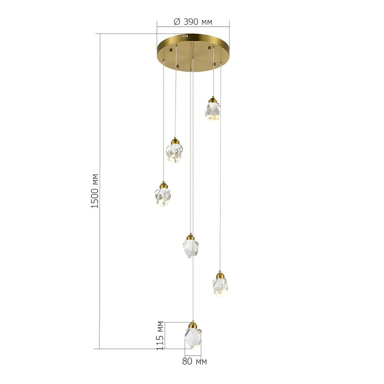 Подвесная люстра ST-Luce Cascato SL6114.203.06