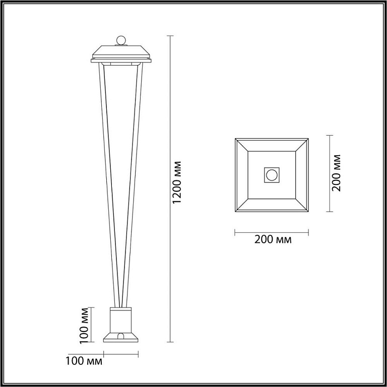 Наземный высокий светильник Odeon Light Bearitz 6655/12GA3