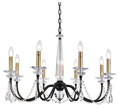 Подвесная люстра Newport АНАСТАСИЯ 3978/C black+brass