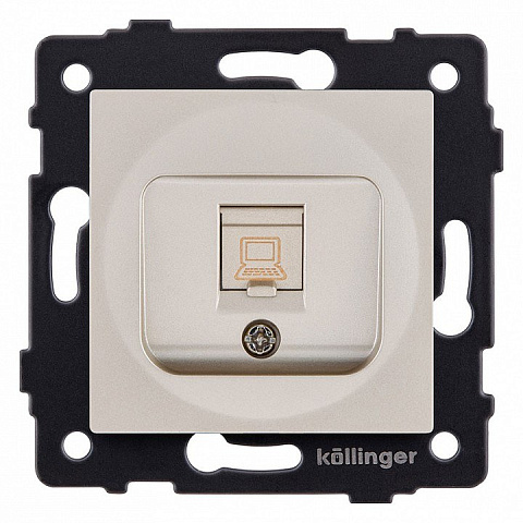 Розетка Ethernet RJ45 Cat.5, золотой Kollinger для Aspekt, Eleganz, Reflex