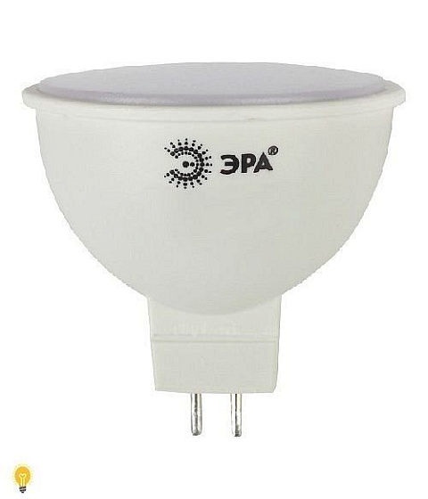 Модель LED MR16-6W-827-GU5.3 Лампа светодиодная Эра LED MR16-6W-827-GU5.3 (диод, софит, 6Вт, тепл, GU5.3)