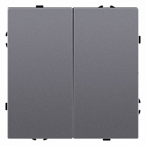 Выключатель двухклавишный без рамки Kollinger Eclipse EC-004GY
