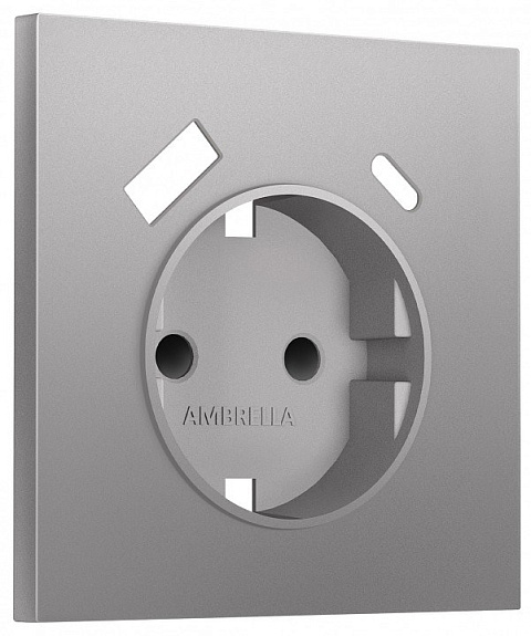 Накладка для розетки с заземлением и со шторками и 2хUSB type A и C Ambrella Volt SIGMA SP5100