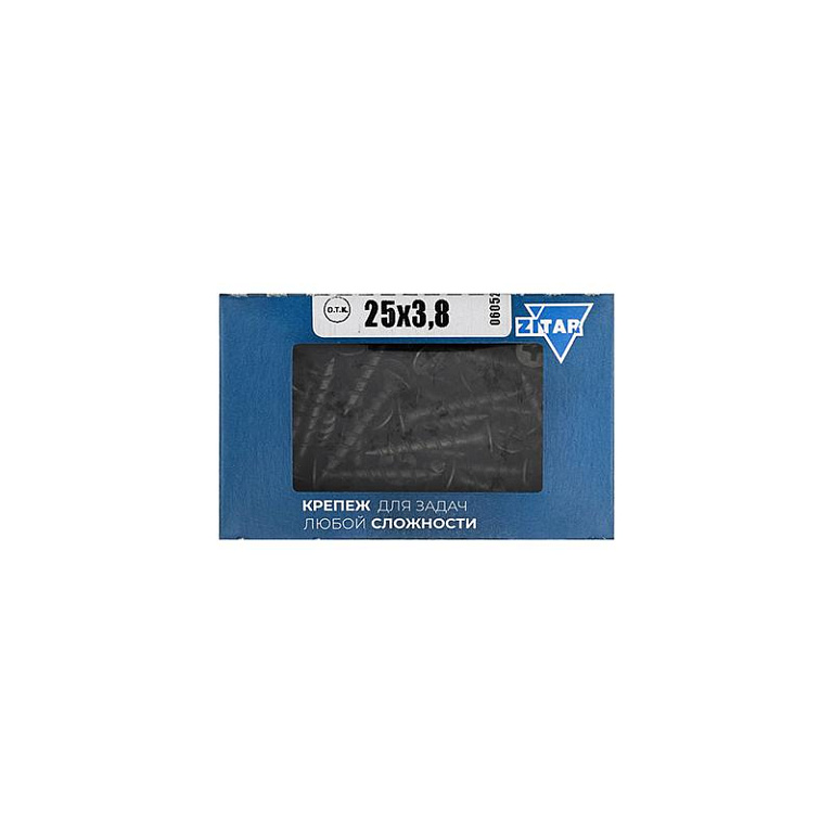 Саморез гипсокартон-дерево 3.8х25 (коробка) (уп.200шт) Zitar 102120