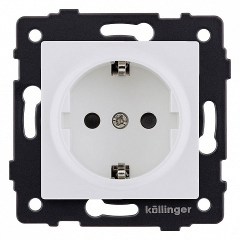 Розетка штепсельная SCHUKO 16A/250 В, белый матовый Kollinger для Aspekt, Eleganz, Reflex