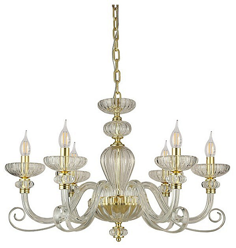 Подвесная люстра Newport ANNETTE 8626/C mat.soft gold clear