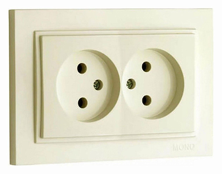 Розетка двойная Mono Electric Despina 102-170005-121