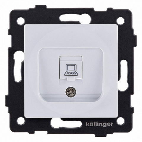 Розетка Ethernet RJ45 Cat.5, белый Kollinger для Aspekt, Eleganz, Reflex