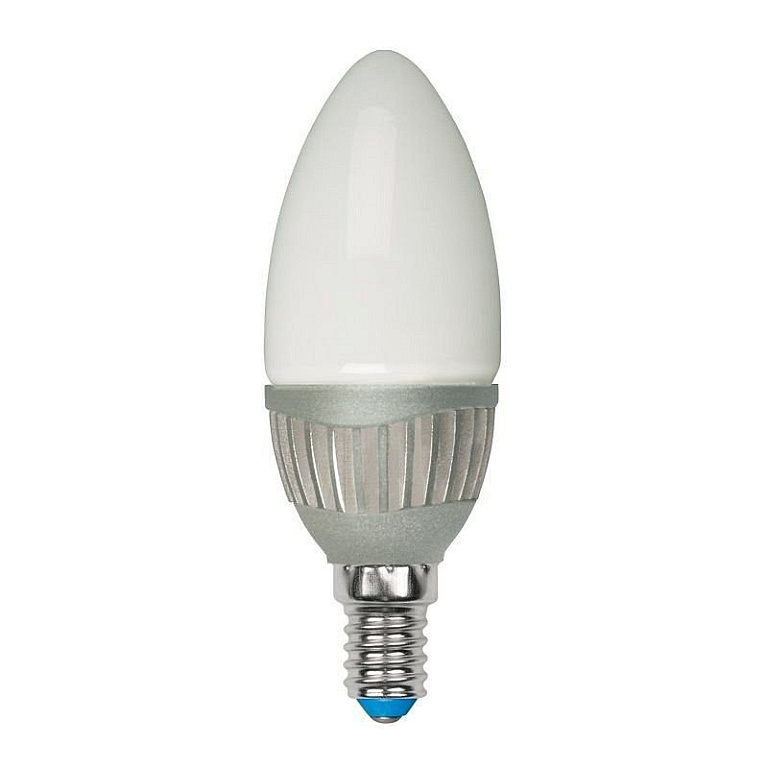LED-C37-4W/NW/E14/FR ALS01SL Лампа светодиодная. Форма свеча, матовая колба. Материал корпуса алюминий. Цвет свечения белый. Серия Aluminium