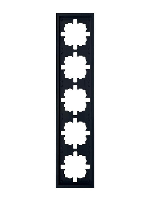 Рамка 5-м ZIMA горизонт. черн. бархат LEZARD 704-4200-150