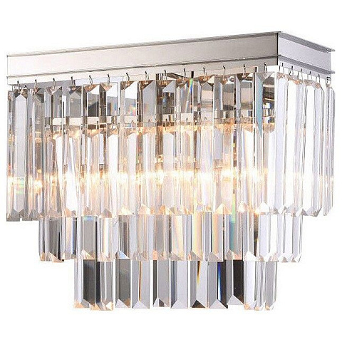 NEWPORT 31100 31102/A nickel , Бра, Nickel Clear crystal L36*H30*Sp15 cm E14 2*60W