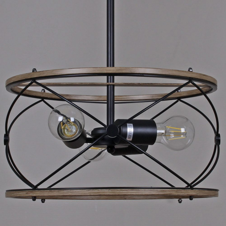 Подвесная люстра ILLUMICO WOOD IL1008-3P-05 BK WOOD