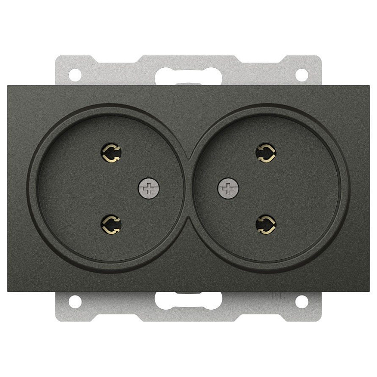 Розетка двойная без заземления, без рамки Elbi Eleсtriс Zena Vega 609-011100-908