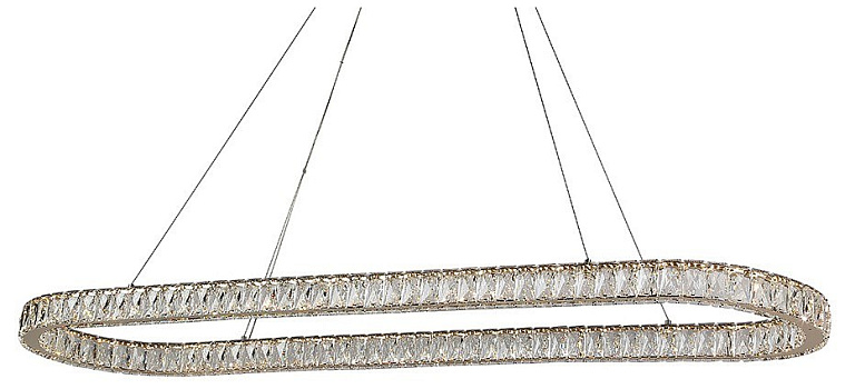 NEWPORT 8580 , Люстра, Gold Сlear crystal L140*W40*H5,5/250 cm LED 80W 3100-400