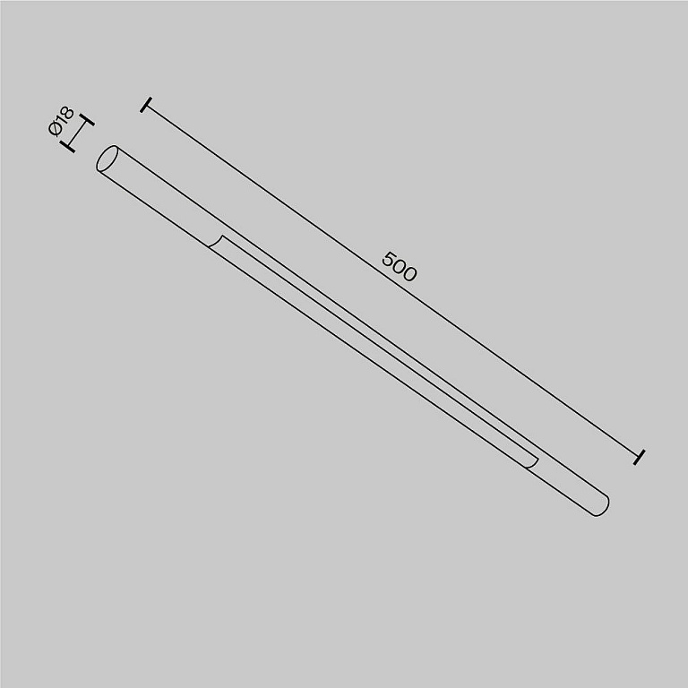 Модульный светильник Maytoni Technical Базис C100CL-L500-12W3-6K-BS
