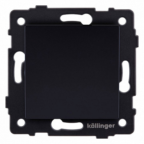 Выключатель 1-клавишный 10А/250В, черный Kollinger для Aspekt, Eleganz, Reflex