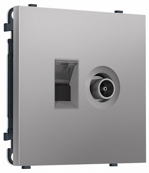 ТВ-розетка оконечная и розетка Ethernet RJ-45 без рамки Ambrella Volt MS MS512510