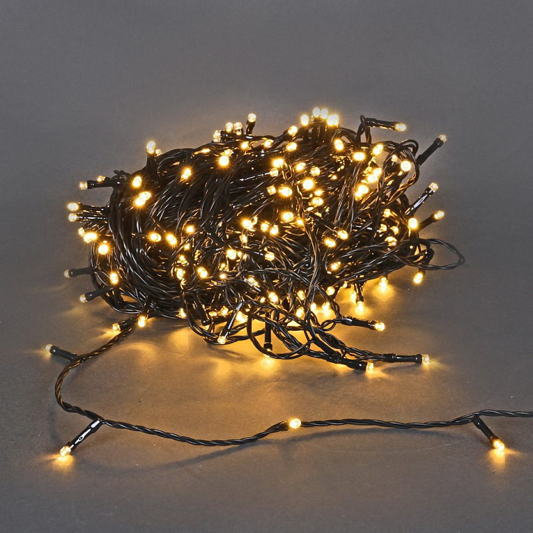 гирлянда светодиодная 30м, 300LED, 24V, черный провод