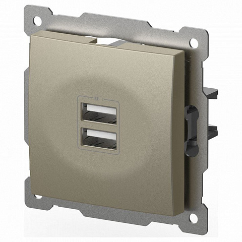 Розетка 2хUSB type A без рамки Elbi Eleсtriс Zena Vega 609-011400-143