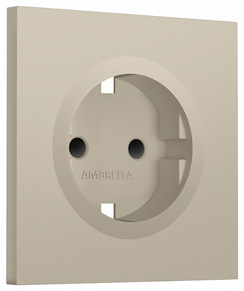 Накладка для розетки с заземлением и со шторками Ambrella Volt SIGMA SP3470