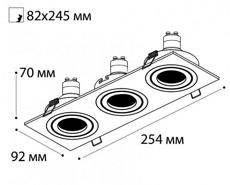 Встраиваемый светильник Italline SAG303-4 SAG303-4 white/white