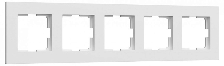 Рамка на 5 постов Werkel Slab белый софт W0052961