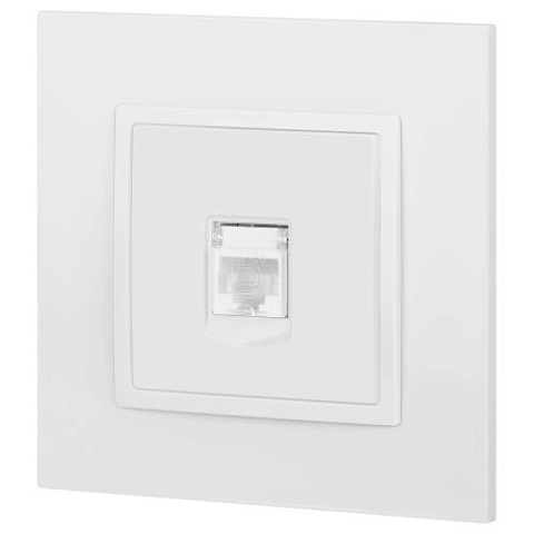 Розетка компьютерная 1-м Elegance 14-3107-01 RJ45 IP20 механизм бел. Эра Б0034302