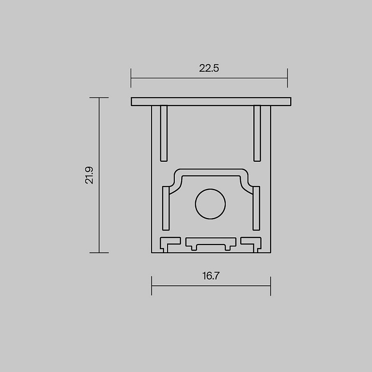 Заглушка для профиля Maytoni Led Strip Встраиваемый с накладным фланцем профиль 642051