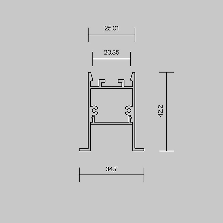 Короб встраиваемый Maytoni Led Strip Встраиваемый с накладным фланцем профиль 632015