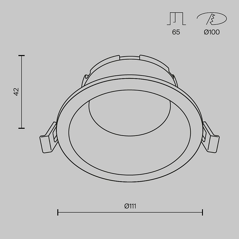 Встраиваемый светильник Maytoni Technical Пай DL126-GX53-WB