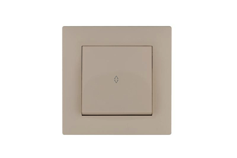 Выключатель проходной 1-клав. Karea RIZZ крем Makel 88010005