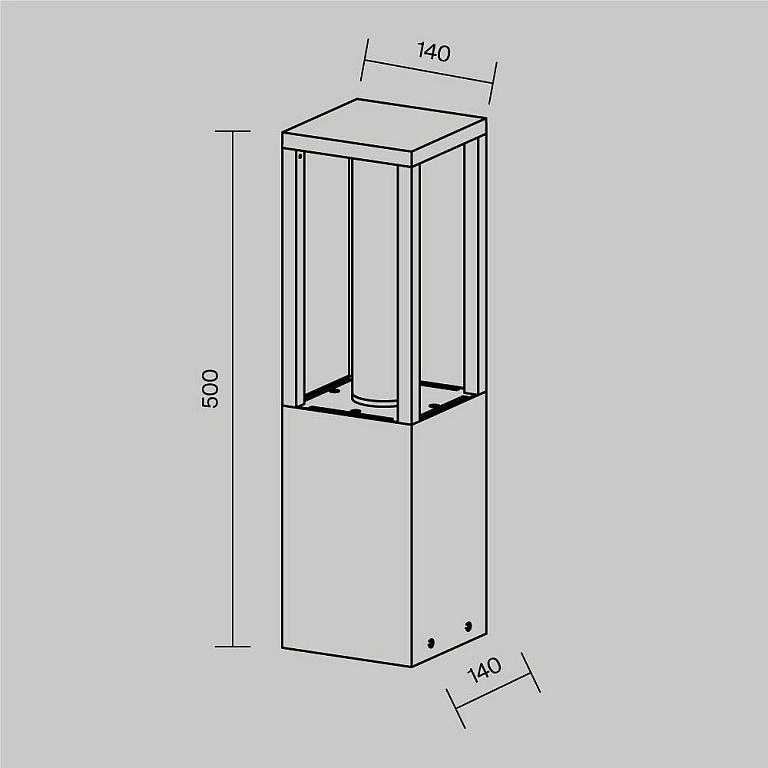 Наземный низкий светильник Maytoni Outdoor Экспо O480FL-L12B3K