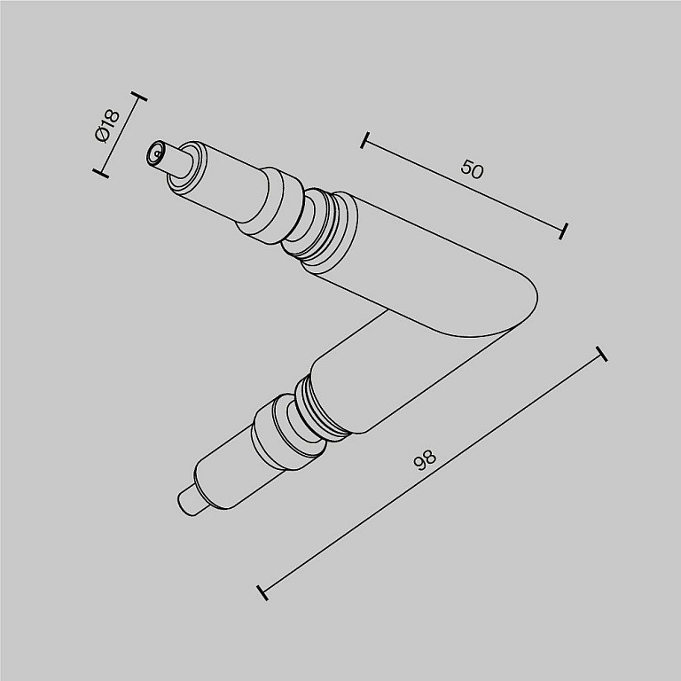 Соединитель угловой L-образный для модульных светильников Maytoni Technical Аксессуары для системы Аксити CA006EC-BS
