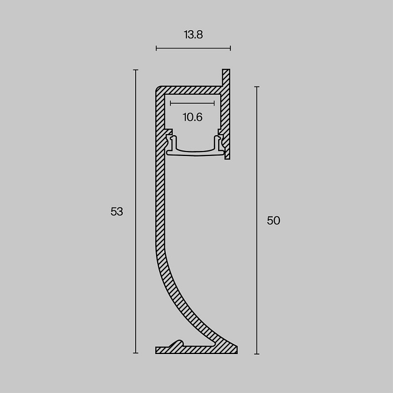 Короб для плинтусов Maytoni Led Strip Световой плинтус ALM-5314-B-2M