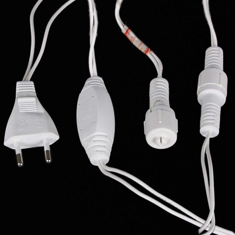 светодиодная гирлянда бахрома 3х0.6м 140LED белый провод