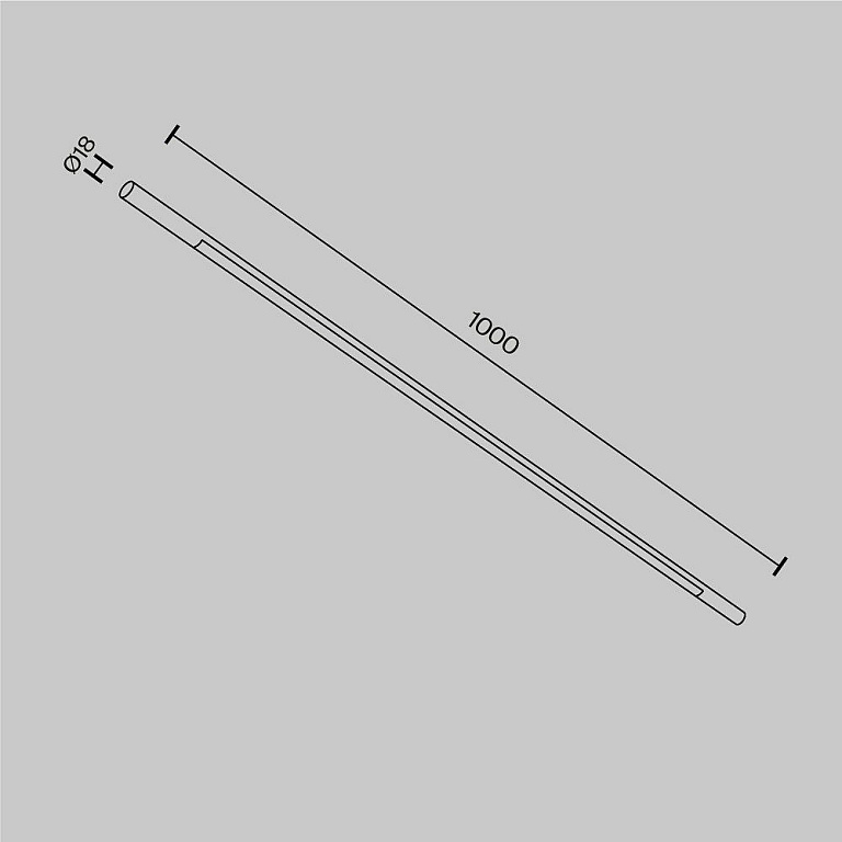 Модульный светильник Maytoni Technical Базис C100CL-L1000-24W3-6K-BS