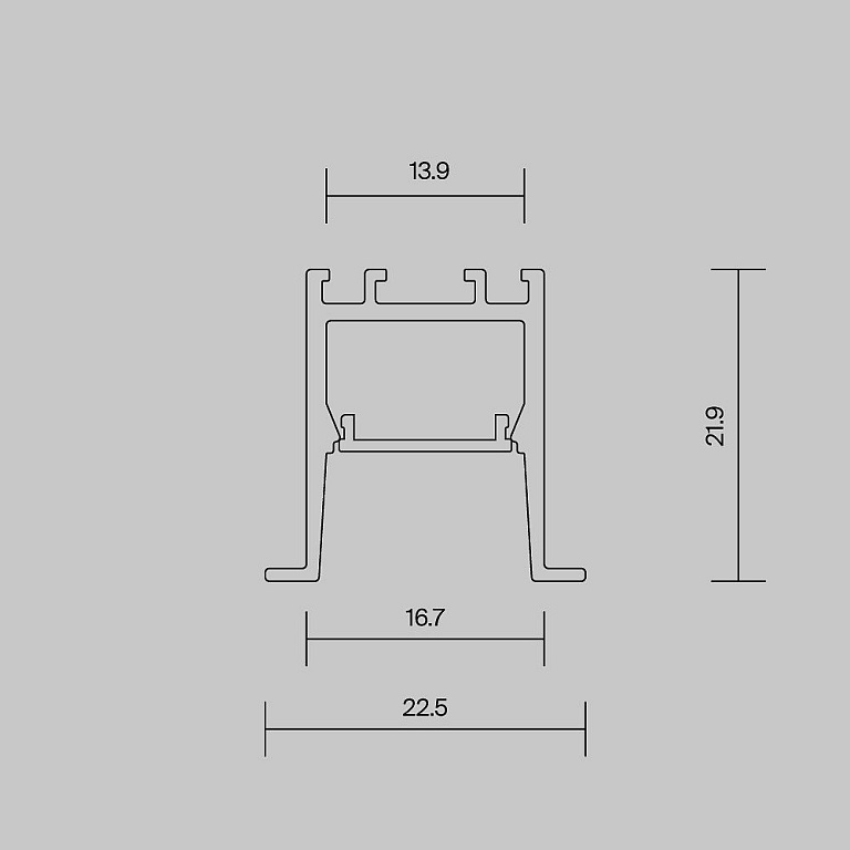 Короб встраиваемый Maytoni Led Strip Встраиваемый с накладным фланцем профиль 632013
