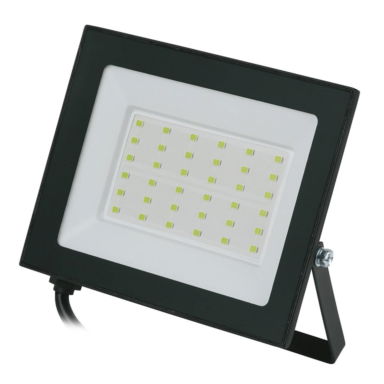 ULF-Q519 50W/GREEN IP65 220-240V BLACK Прожектор светодиодный. Зеленый свет. Корпус черный. TM Volpe