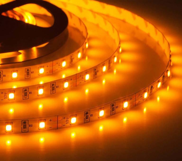 Лента светодиодная ELF 300SMD диодов (2835), 12В, 5м, желтая