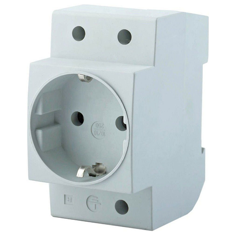 Розетка на DIN-рейку STEKKER PST16-70-20 2P+PE 16А, серая
