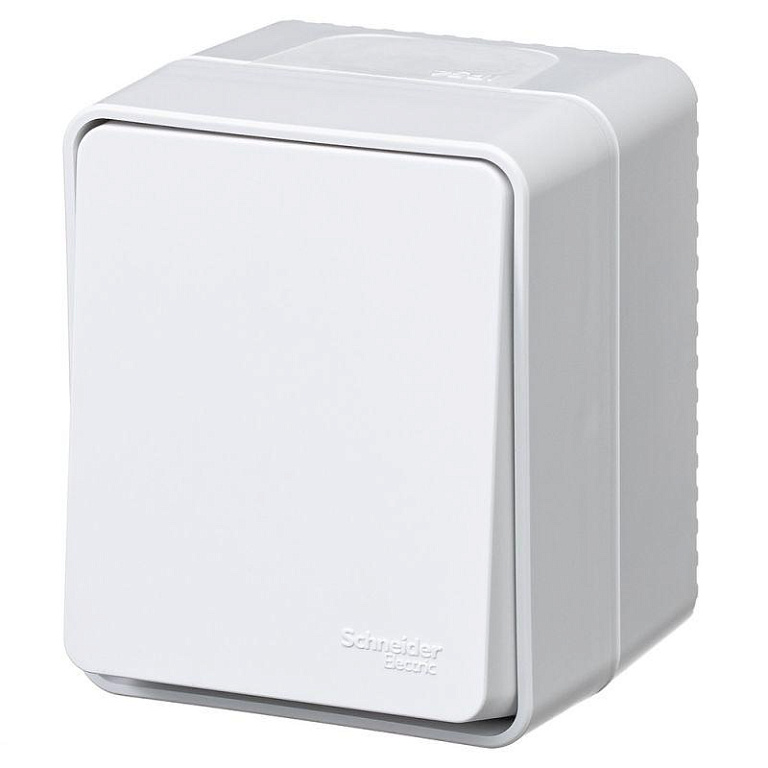 Выключатель кнопочный 1-кл. ОП AtlasDesign PROFI IP54 10АХ бел. SE ATN540115