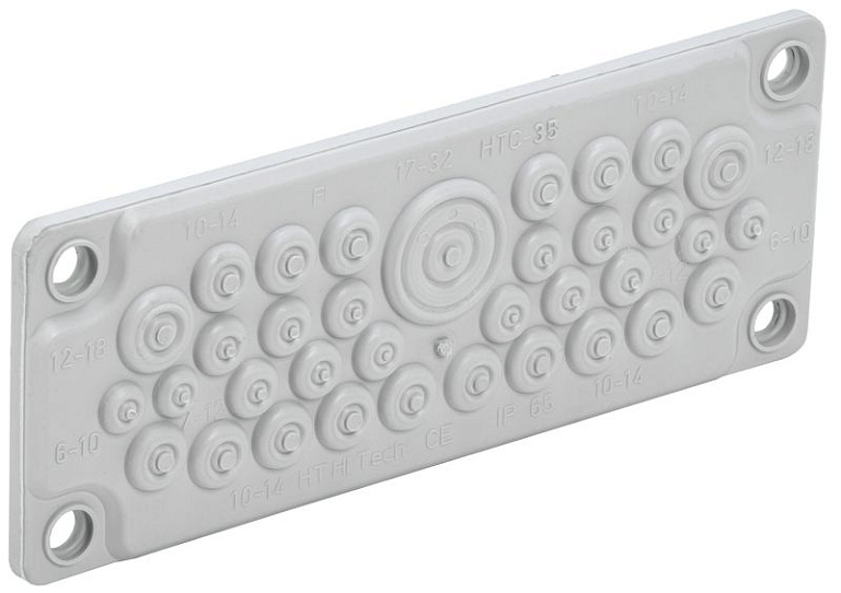 Ввод кабельный мембранный 35 отверстий d6-32мм IP65 (без клипс) TITAN IEK TI-01D-MC-035-65