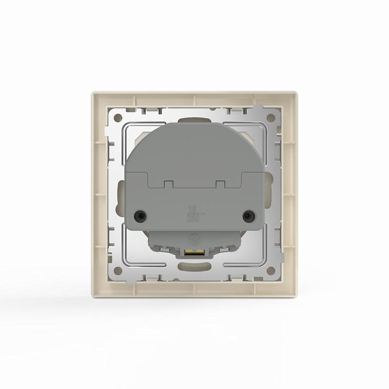 Розетка 1-м СП Pixel IP20 с заземл. с 2-мя заряд. устр. USB тип A+C механизм беж. TOKOV ELECTRIC TKE-PX-R1U2AC-C02