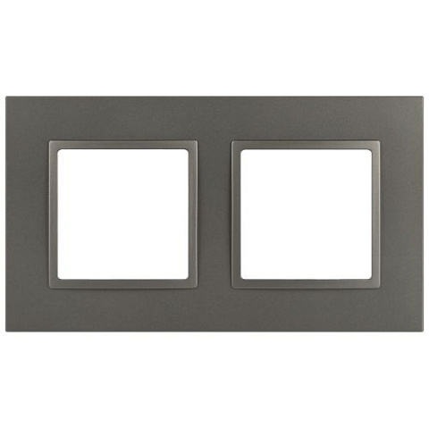 Рамка 2-м Elegance 14-5012-16 Classic для розеток и выключателей титан Эра Б0065825