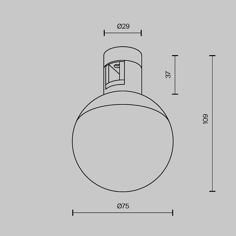 Накладной светильник Maytoni Technical Луна TR149-1-5W3K-B