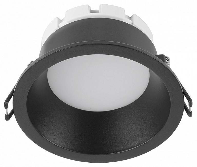 Светильник потолочный встраиваемый, 15W 230V GX53, черный, круг, без лампы, DL512