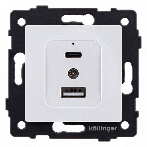 Розетка USB A+C 20W, белый Kollinger для Aspekt, Eleganz, Reflex